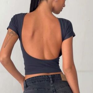 Motel Rocks Xiwang Crop Top In Ocean Storm